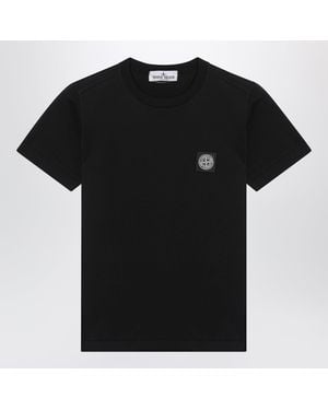 Stone Island T-Shirt With Compass Logo Patch - Black