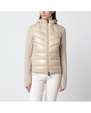Moncler Light Padded Hooded Zip-Up Sweatshirt - Natural