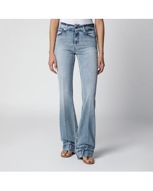 Haikure Flora High-Waisted Flared Jeans - Blue