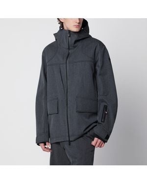 Moncler Dunkelgraue Ardiden Skijacke Aus Technischer Wolle - Blau