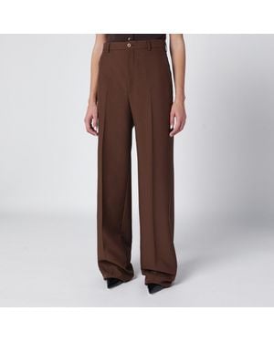 Gucci Technical Panama Trousers - Brown