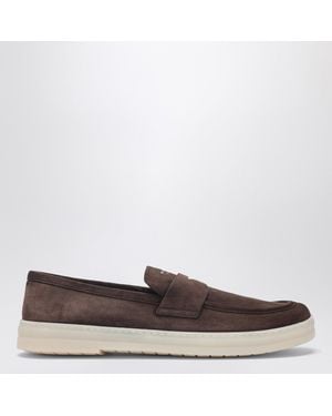 Prada Mocassins En Daim - Marron