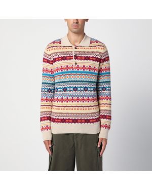 Loewe Écru/multicoloured Wool Polo Jumper