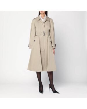 Burberry Car coat ellingham lungo beige in gabardine - Neutro