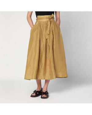 MKDT STUDIO Nova Pleated Skirt - Metallic