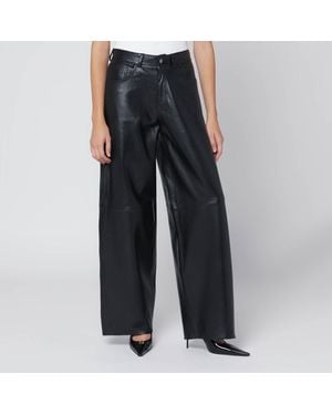 Haikure Pantalone ampio in pelle - Nero