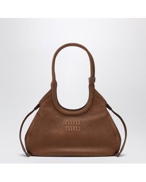 Miu Miu Oak-Coloured Ivy Shopping Bag - Brown