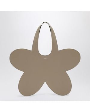 Coperni Flower Leather Tote Bag - Brown