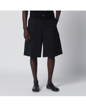 MM6 by Maison Margiela Wool-Blend Cargo Bermuda Shorts - Black