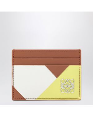 Loewe Anagram Card Holder With Multicolor Graphic Motif - Brown