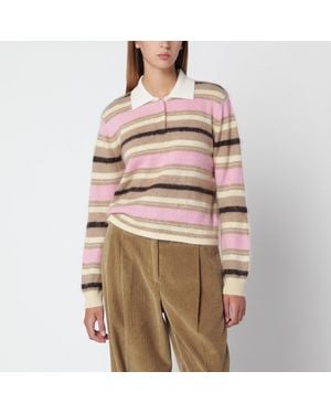 Guest In Residence Grizzly Cropped Rugby Polo Shirt - Natural