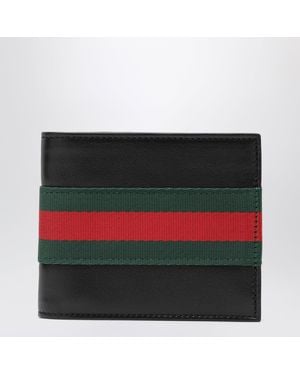 Gucci Web Trademark Bi-Fold Wallet - Red