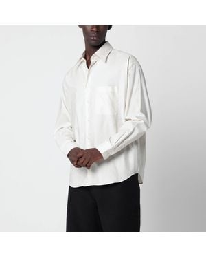 Lemaire Regular-Fit Cream-Colored Cotton And Silk Shirt - White