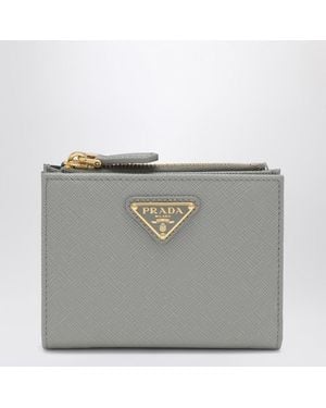 Prada Saffiano Leather Wallet - Grey