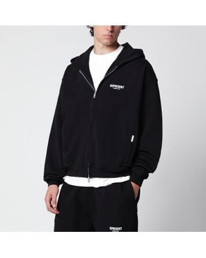 Represent Cotton Zipup Hoodie - Black