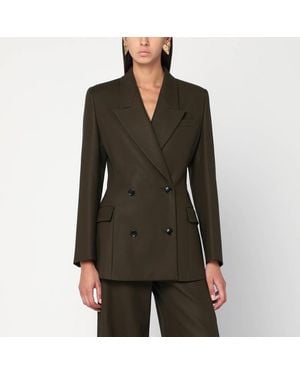 Alaïa Double-Breasted Wool Jacket - Green