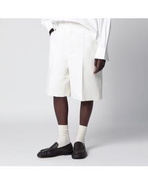 Bottega Veneta Silk-Blend Bermuda Shorts By - White