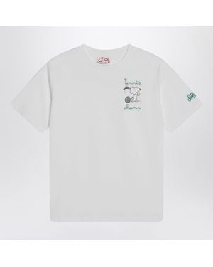 MC2 Saint Barth T-Shirt With Snoopy Tennis Print - White