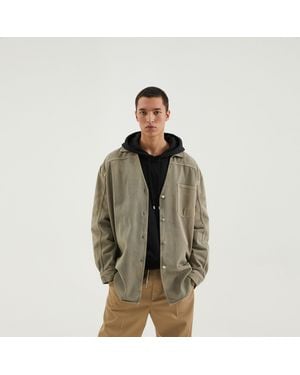 1989 STUDIO Light Denim Overshirt - Green