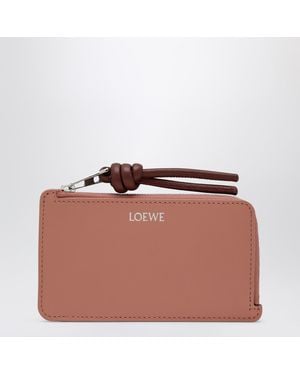 Loewe Card Holder With Coin Pocket Blush/Mahogany - Red