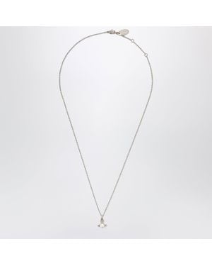 Vivienne Westwood Collier Balbina Avec Logo Orb Et Perle - Bleu