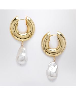 Eliou Pearl Earrings - Metallic
