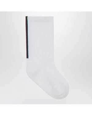 Gucci Socks With Web Ribbon - White