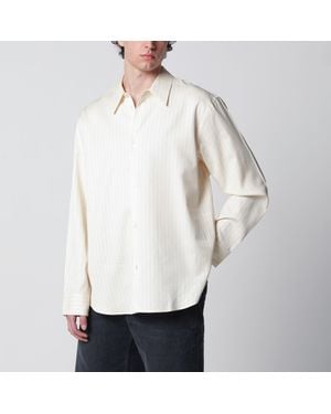 Studio Nicholson Striped Cotton-Blend Shirt - White