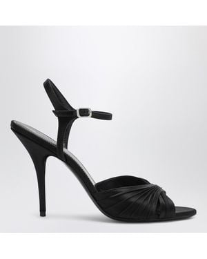Balenciaga Dynastie Satin Sandals - Black