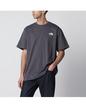 The North Face Charcoal T-Shirt With Logo Print - Blue