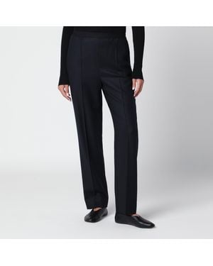 Maison Margiela Straight Virgin Wool Trousers - Black