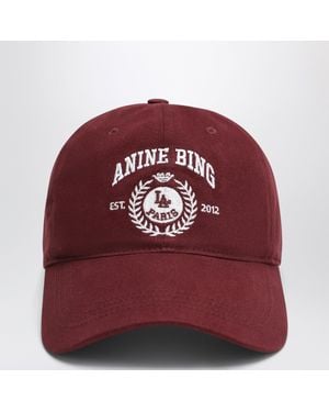Anine Bing Cappello Da Baseball Con Ricamo Logo - Rosso