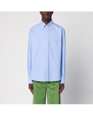 Valentino Cotton Button-down Shirt - Blue