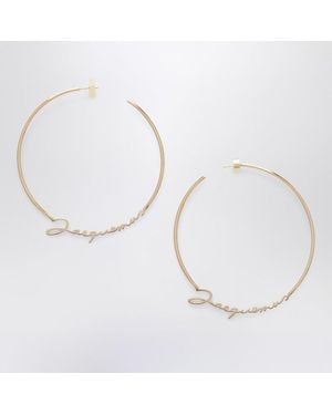 Jacquemus Boucles D'Oreilles En Or Avec Logo - Métallisé