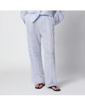 TOTEME Pantalone Pigiama Monogram - Blu