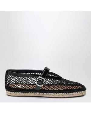 Alaïa Espadrilles Aus Netzstoff Und Lackleder - Schwarz