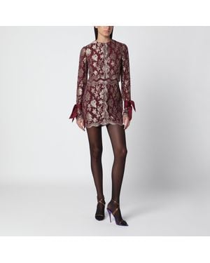 Saint Laurent Pepin Mini Dress - Red