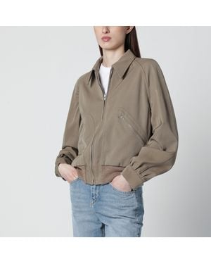 Maison Margiela Virgin Wool Zip-Up Jacket - Brown
