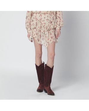 Isabel Marant Lolita Mini Skirt With Floral Print - Pink