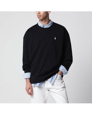 Polo Ralph Lauren Cotton Relaxed-Fit Crewneck Sweatshirt - Black
