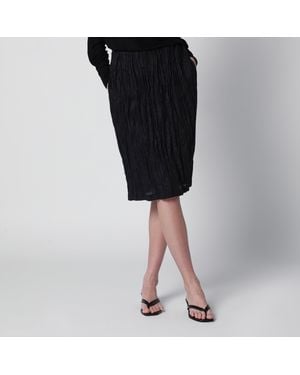 TOTEME Crinkled Linen Skirt - Black