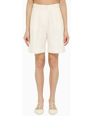 ワンピースその他 Margaux Lonnberg White wool-blend Lauren jumpsuit Margaux Lonnberg Wool-Blend Lauren Jumpsuit in White | Lyst
