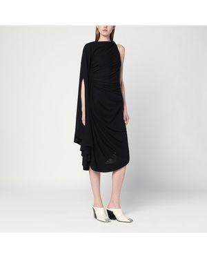 Bottega Veneta Viscose Jersey Draped Dress - Black