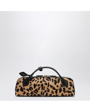 Alaïa Pochette Le Teckel Aus Kalbsleder Im Leopardenmuster - Braun