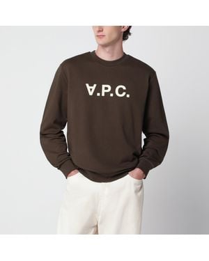 A.P.C. Standard Grand Vpc Cotton Sweatshirt - Brown