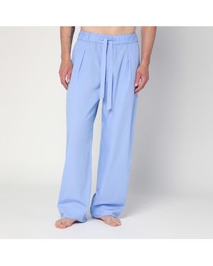 Tekla Cornflower Pyjama Trousers - Blue
