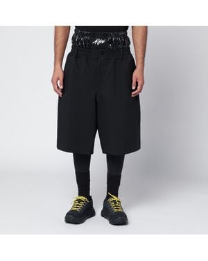 Moncler x A$AP ROCKY Black Nylon Blend Bermuda Shorts