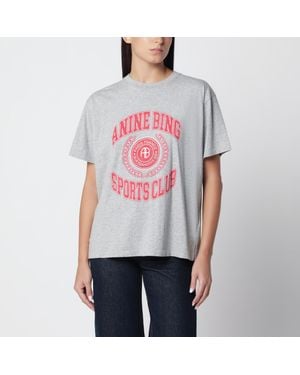 Anine Bing Cade Tee Collegiate Cotton T-Shirt - White