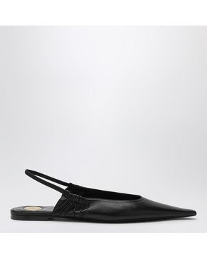 Saint Laurent Ballerines Anne-Marie Ouvertes À L'Arrière Noires