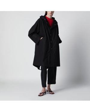 Jil Sander Mid-Length Hooded Parka - Black